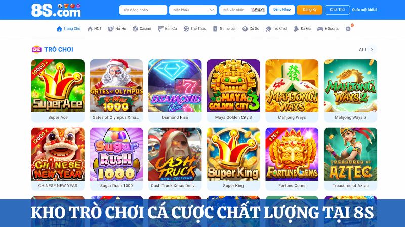 Giới thiệu 8S với kho game chất lượng