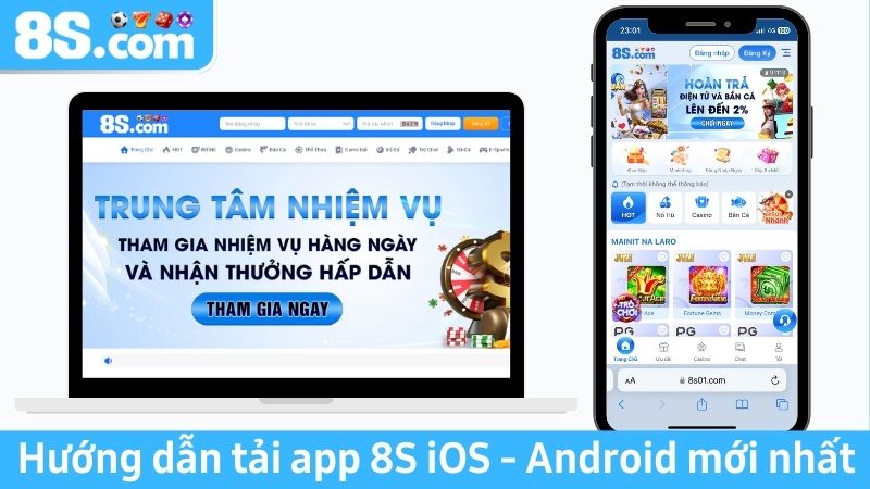 Hướng dẫn tải app 8S